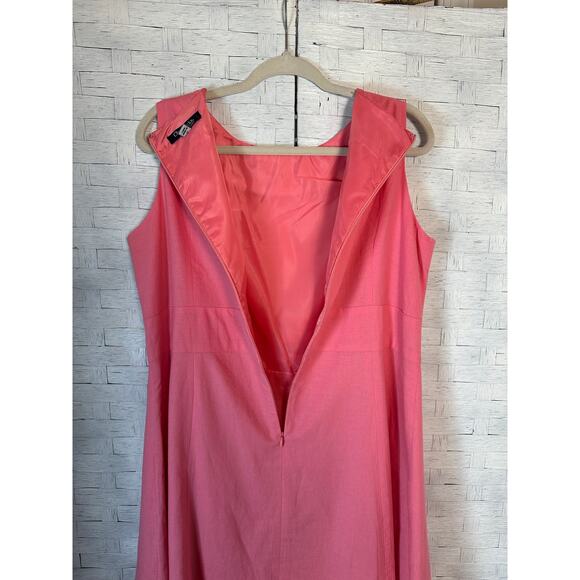 Chadwick’s Boston women’s linen dress sleeveless fit & flare plus size summer - Picture 3 of 11